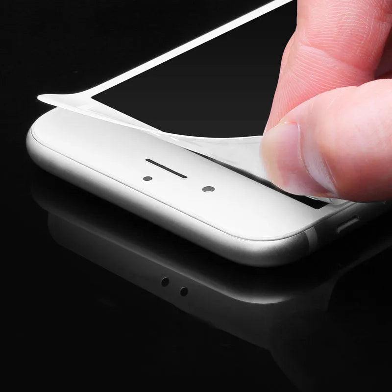 Full screen sanding toughened PET screen protector for iPhone models XR XS Max 6 7 8 Plus black white