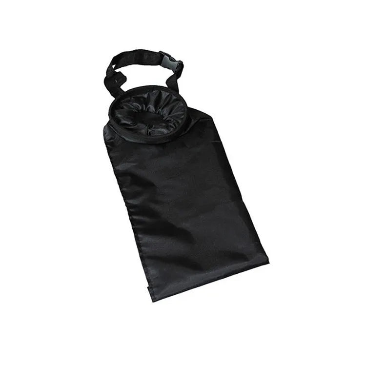 Black Oxford cloth car seatback storage bag and trash bag, 38x18x12cm, reusable waterproof car rubbish container