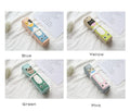 Korean style student pencil case with rolling pencil cartoon pattern in multiple colour options