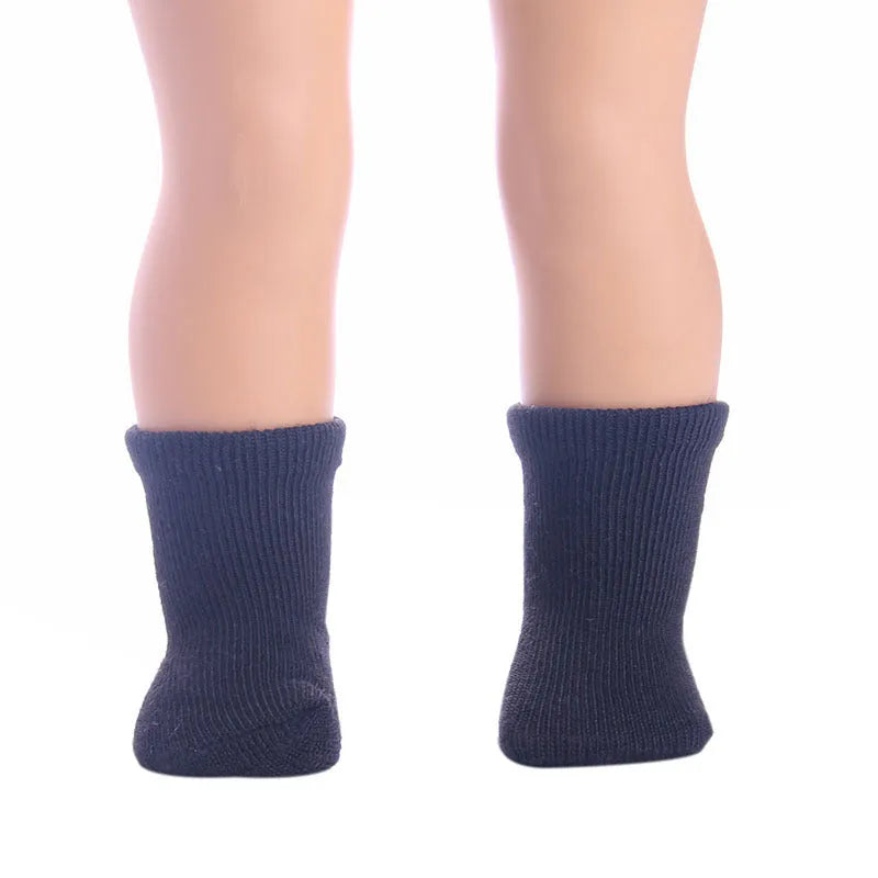 18 inch American Girl doll solid colour cloth stockings in multiple shades