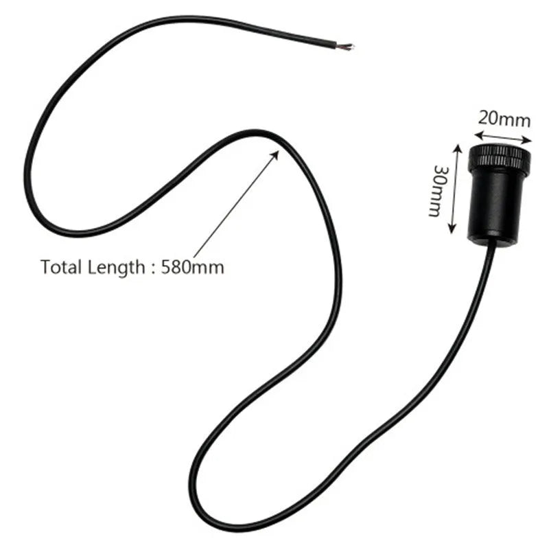 Black 12V car door laser projection lamp with RDW E4 certification and constant current control
