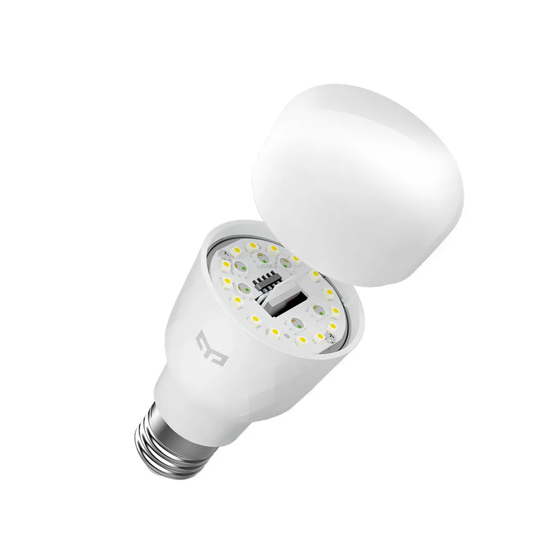 Intelligent color light voice control bulb 800 lumens aluminum alloy body white finish