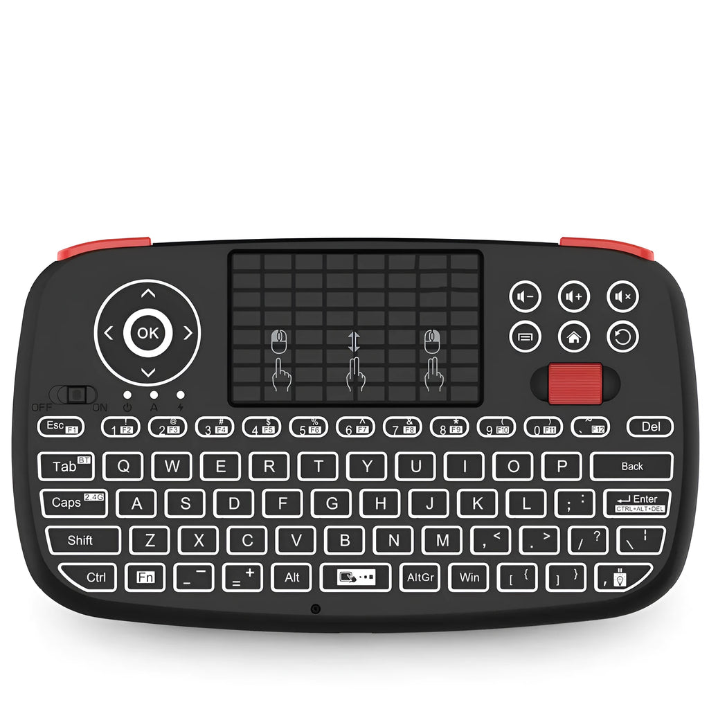 Black mini dual mode wireless Bluetooth keyboard for mobile phone and notebook with USB interface