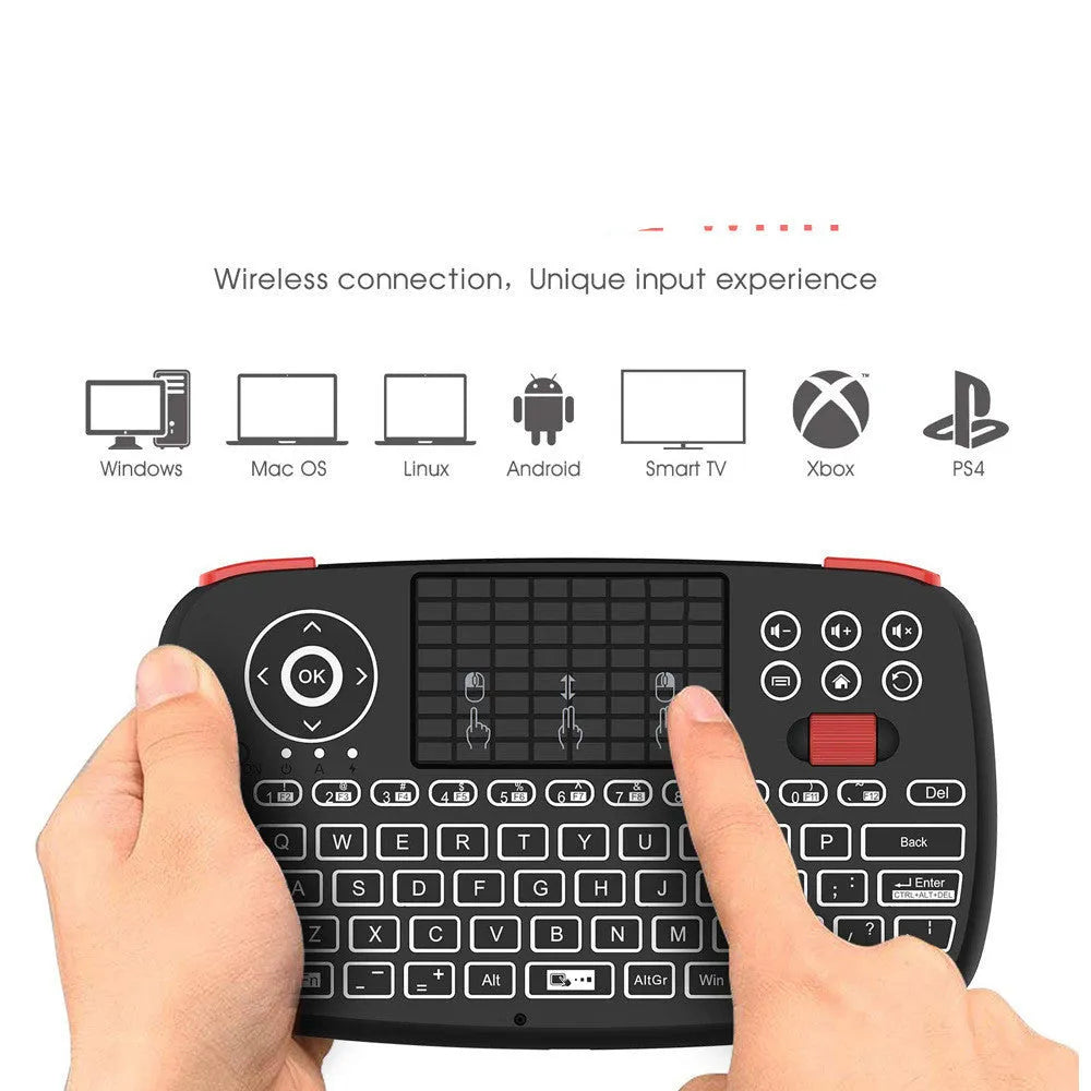 Black mini dual mode wireless Bluetooth keyboard for mobile phone and notebook with USB interface