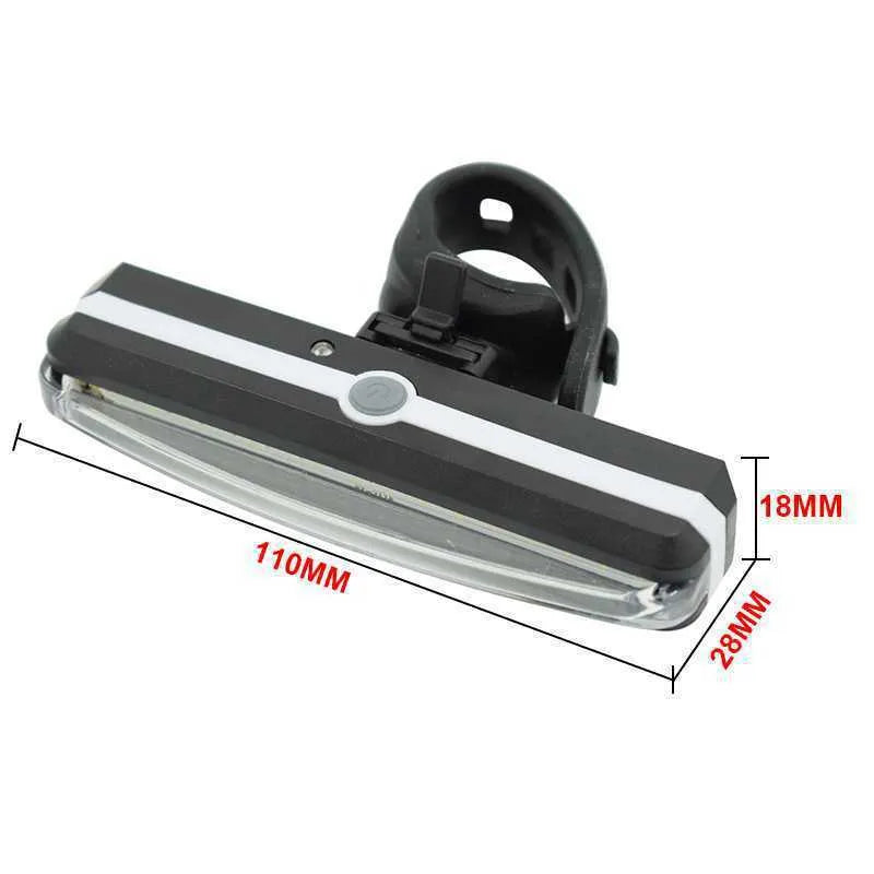 USB rechargeable bike headlight taillight set with 1200mAh polymer battery
