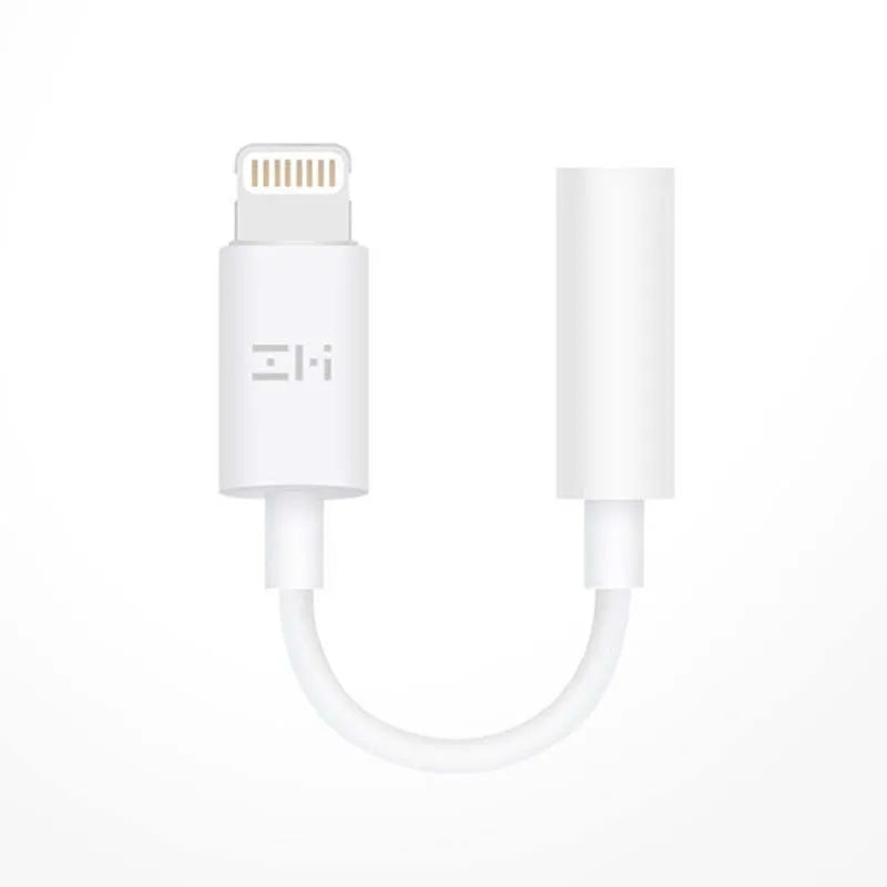 White Lightning to 3.5mm headphone adapter cable for iPhone compatibility