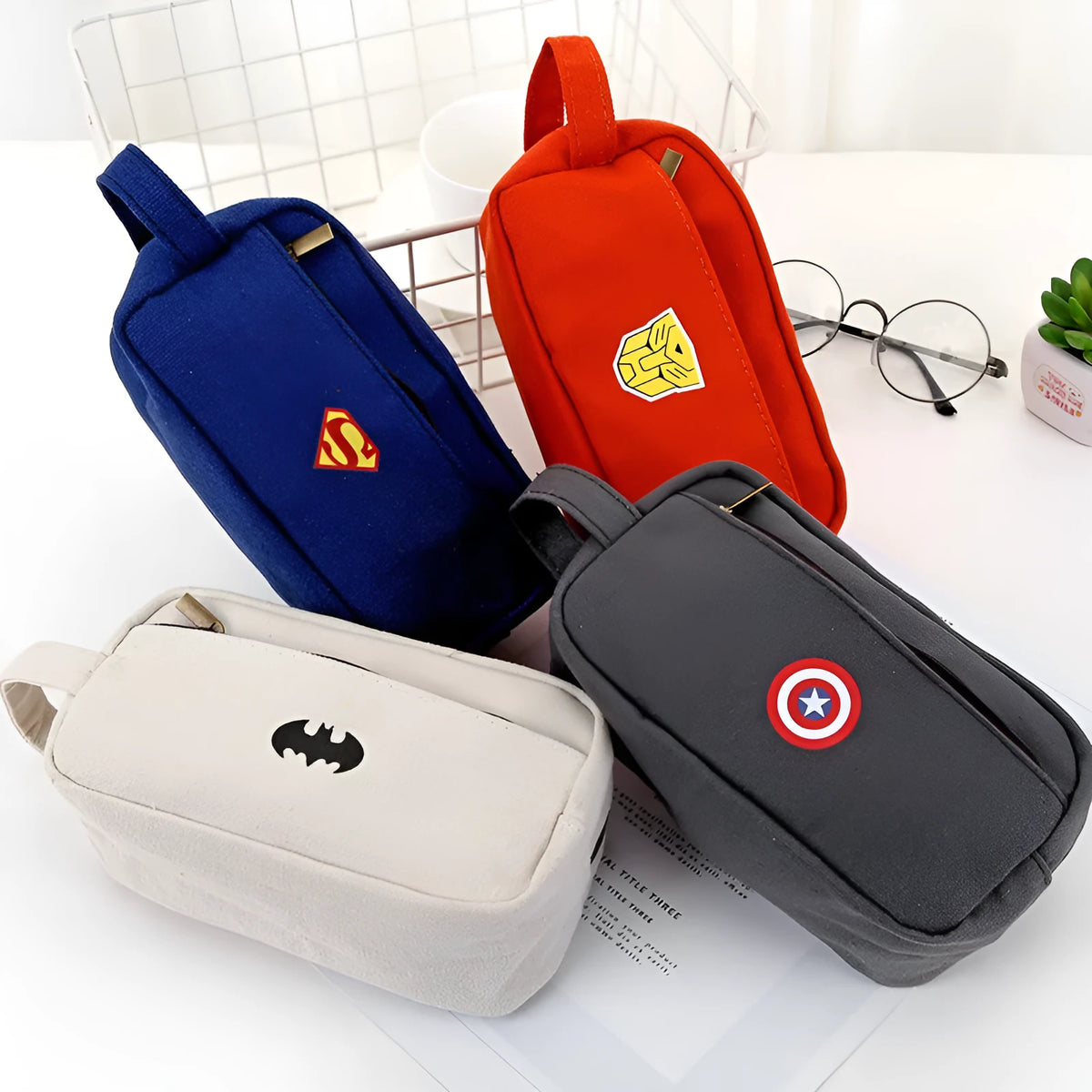 Large capacity multifunctional stationery bag pencil case with multiple styles and colour options