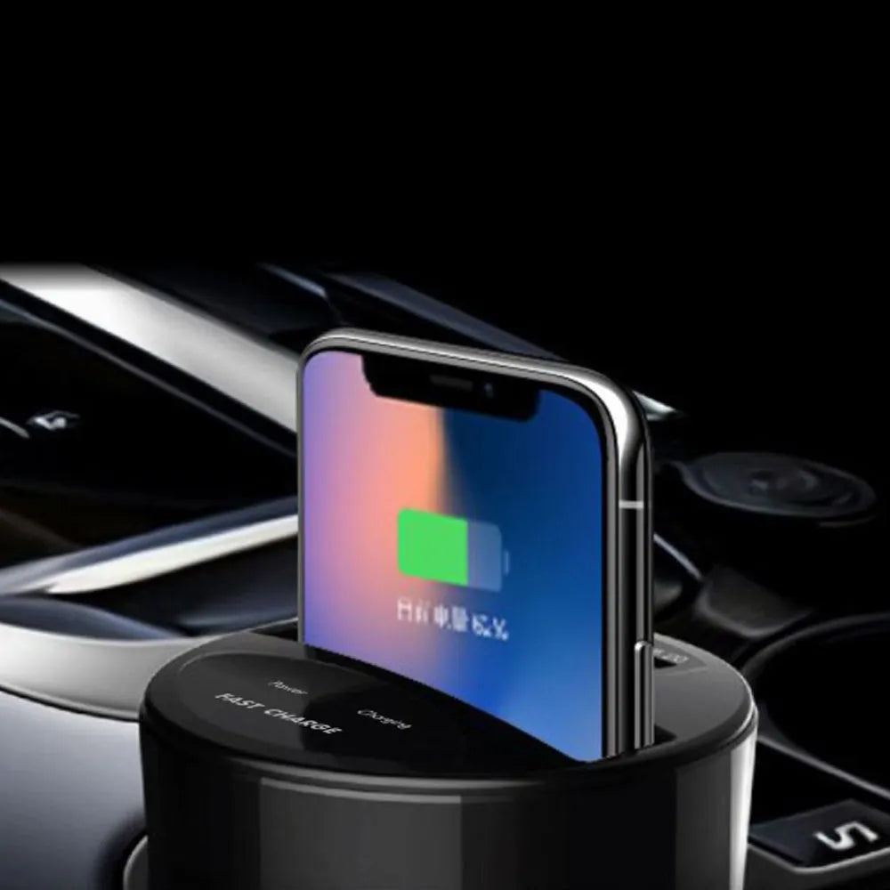 Black car two-in-one wireless charger model X8