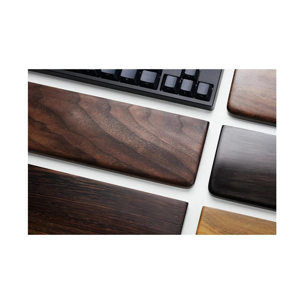 Black walnut solid wood mechanical keyboard hand rest measuring 300mm for 60% keyboards