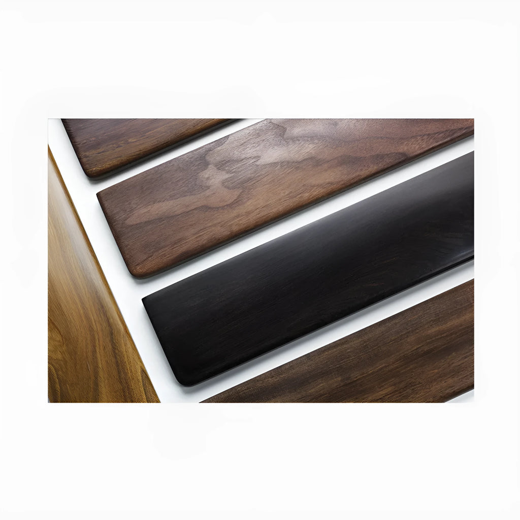 Black walnut solid wood mechanical keyboard hand rest measuring 300mm for 60% keyboards