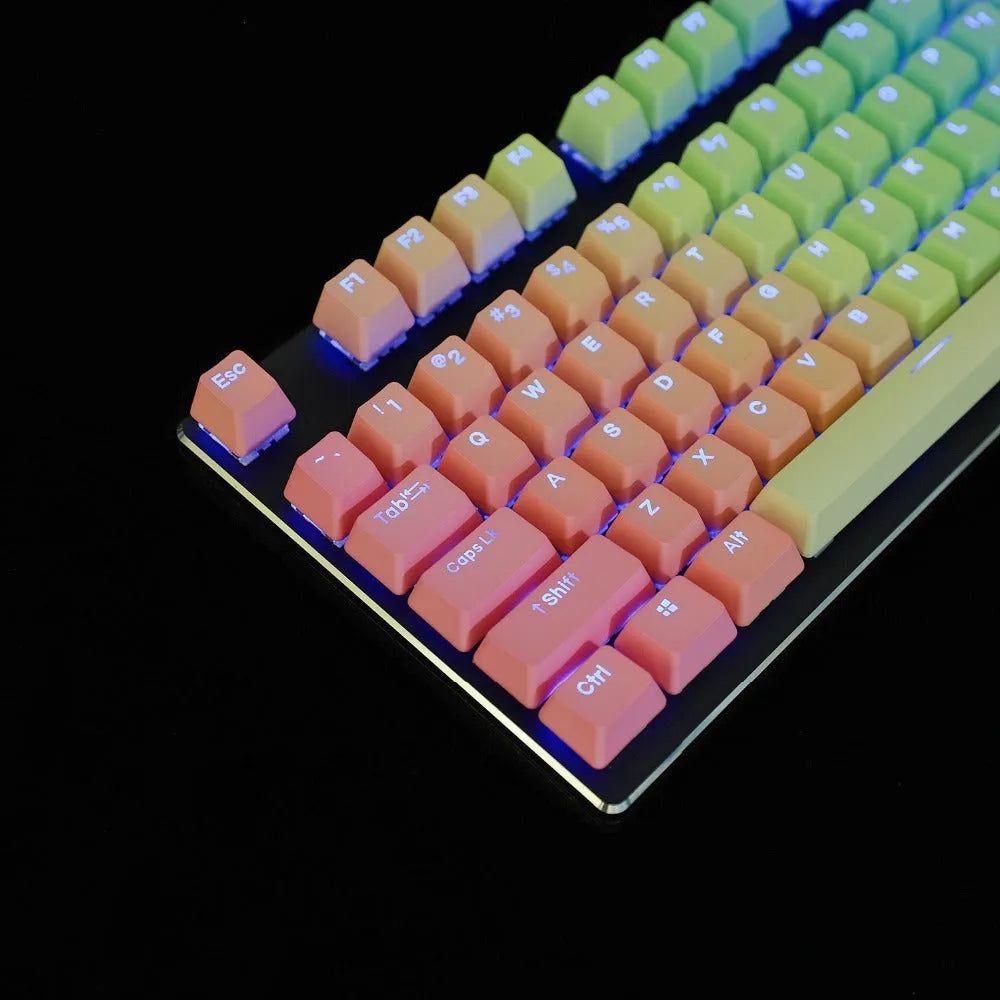 109-key PBT double colour dip dyed OEM height mechanical keyboard keycap set in selected style