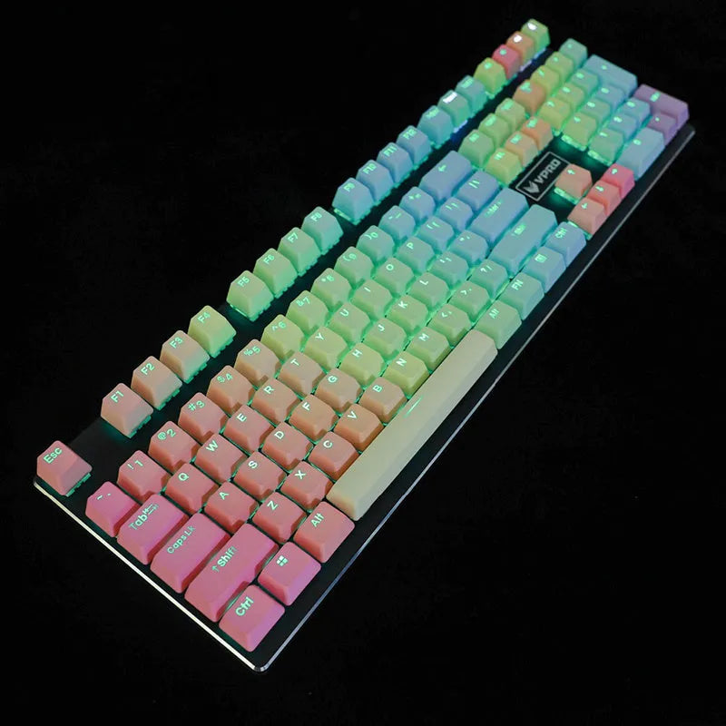 109-key PBT double colour dip dyed OEM height mechanical keyboard keycap set in selected style