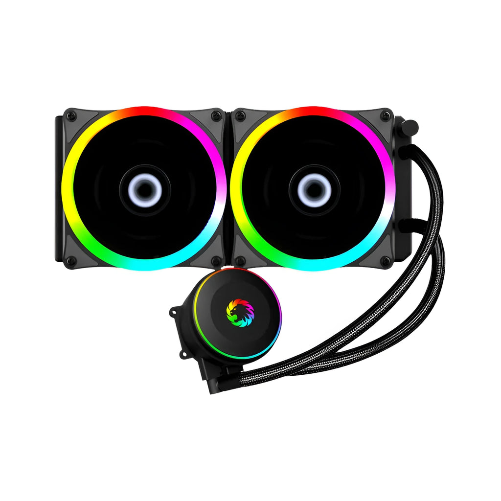 Iceberg 240 black all-in-one CPU water cooler with ARGB fan and 240mm radiator