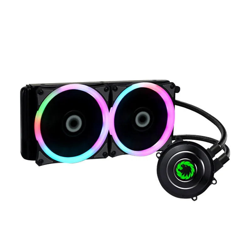 Iceberg 240 black all-in-one CPU water cooler with ARGB fan and 240mm radiator