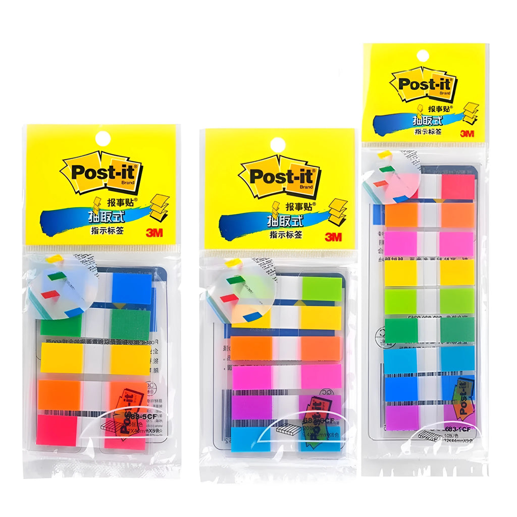 Pack of six books containing small, rectangular removable plastic indicator labels in mixed colours.