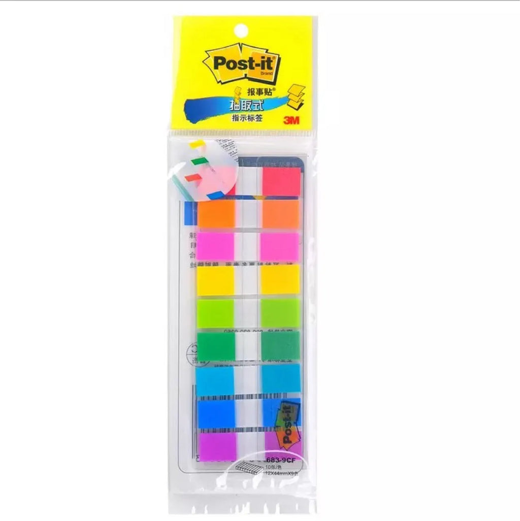 Pack of six books containing small, rectangular removable plastic indicator labels in mixed colours.