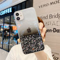 Glitter paper handmade epoxy phone case for iPhone models showing colour options