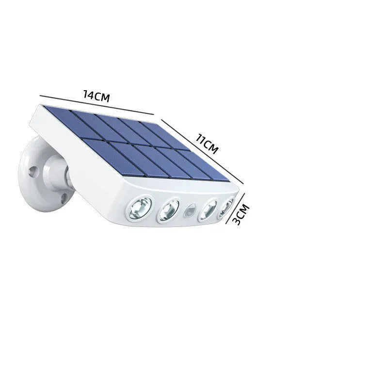 Black outdoor wall lamp with induction sensor for garden security lighting, IP65 rated.
