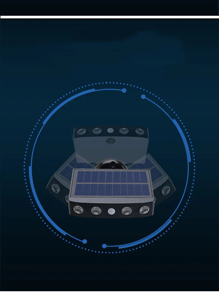 Black outdoor wall lamp with induction sensor for garden security lighting, IP65 rated.