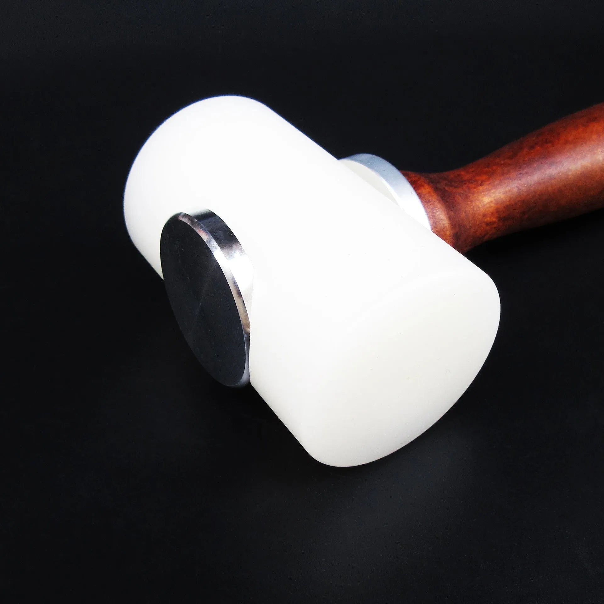 T-shaped leather carving hammer with nylon head and wooden handle for leatherworking
