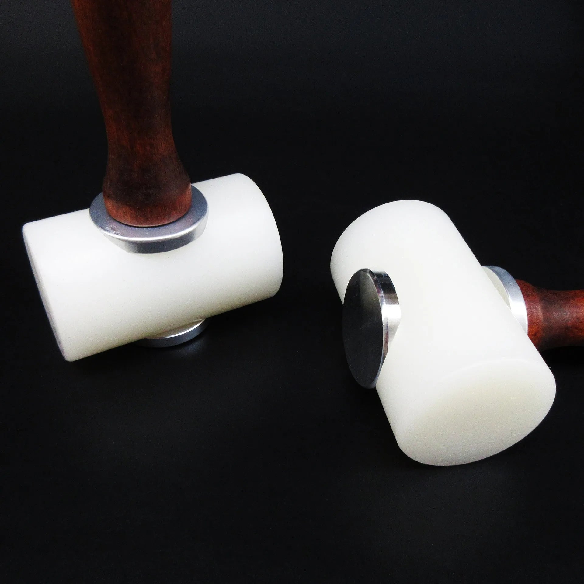 T-shaped leather carving hammer with nylon head and wooden handle for leatherworking