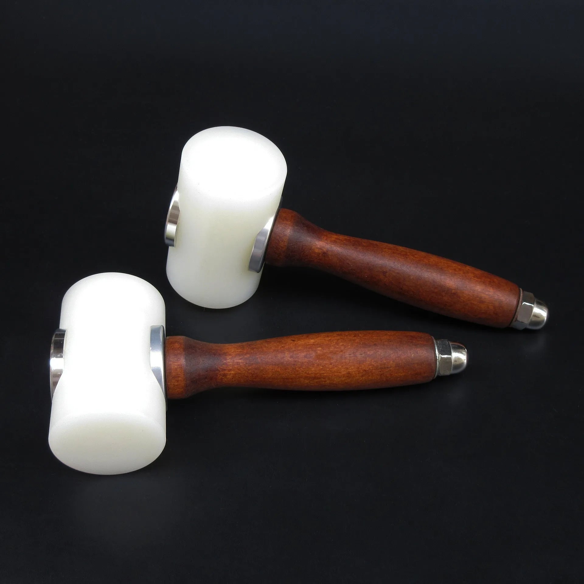 T-shaped leather carving hammer with nylon head and wooden handle for leatherworking