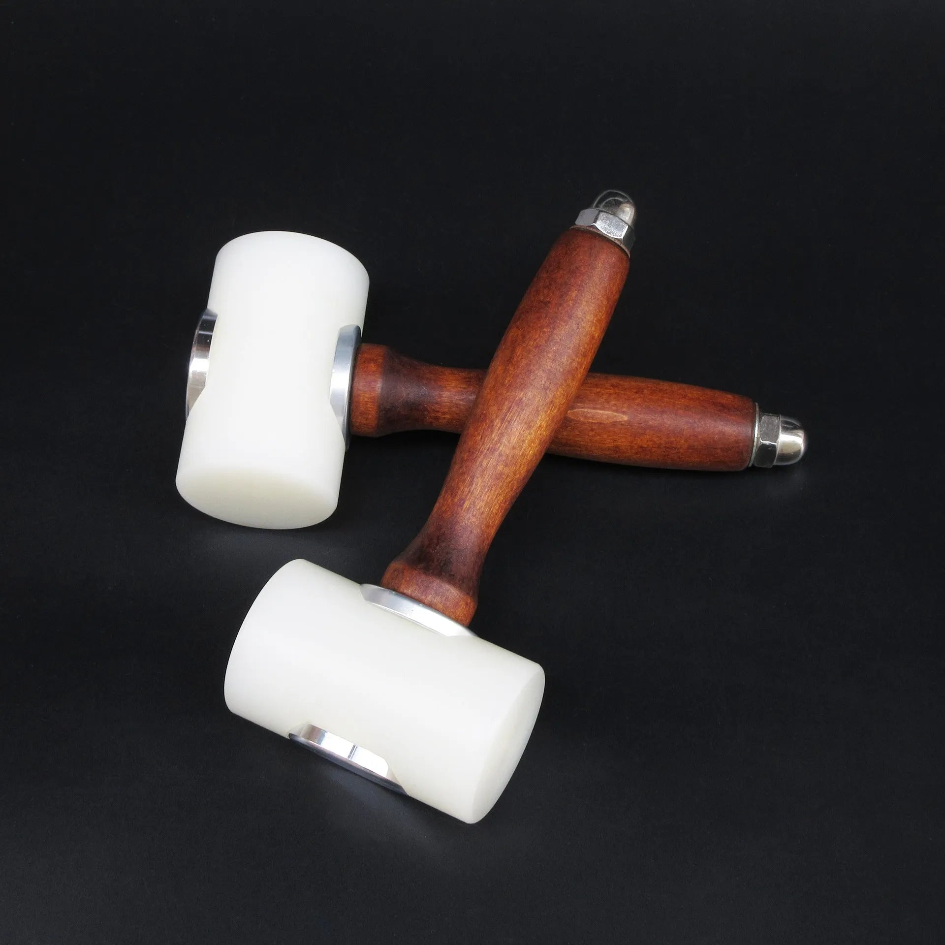 T-shaped leather carving hammer with nylon head and wooden handle for leatherworking