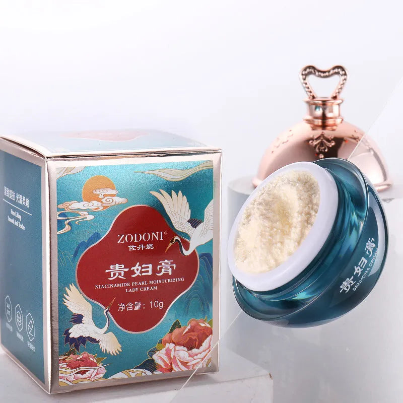 Zodani Niacinamide Pearl Lady Cream 10g in Green and Pink pots with pearl powder and niacinamide ingredients