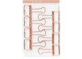 Rose gold metal binder set showing small and large binders for ticket and document storage