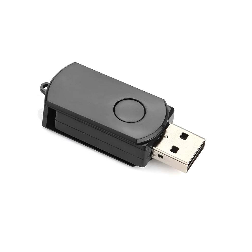 U03 Recording Rotary Card U Disk in black plastic shell with rotary switch and USB 2.0 port