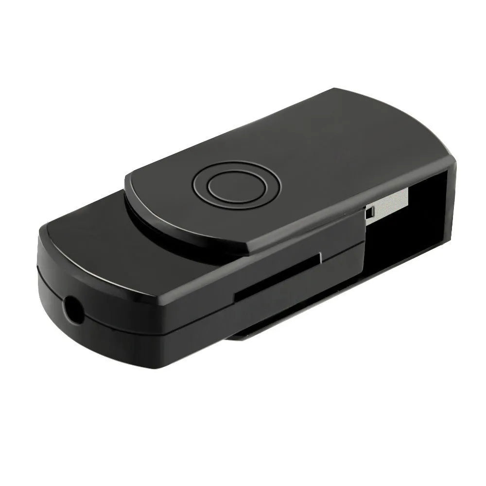 U03 Recording Rotary Card U Disk in black plastic shell with rotary switch and USB 2.0 port