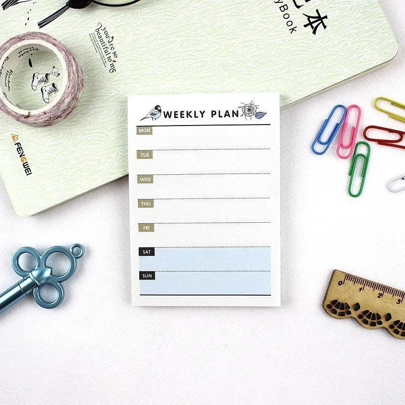 10.2 by 7.2 cm pocket-sized weekly monthly work plan diary notebook in one of four design styles