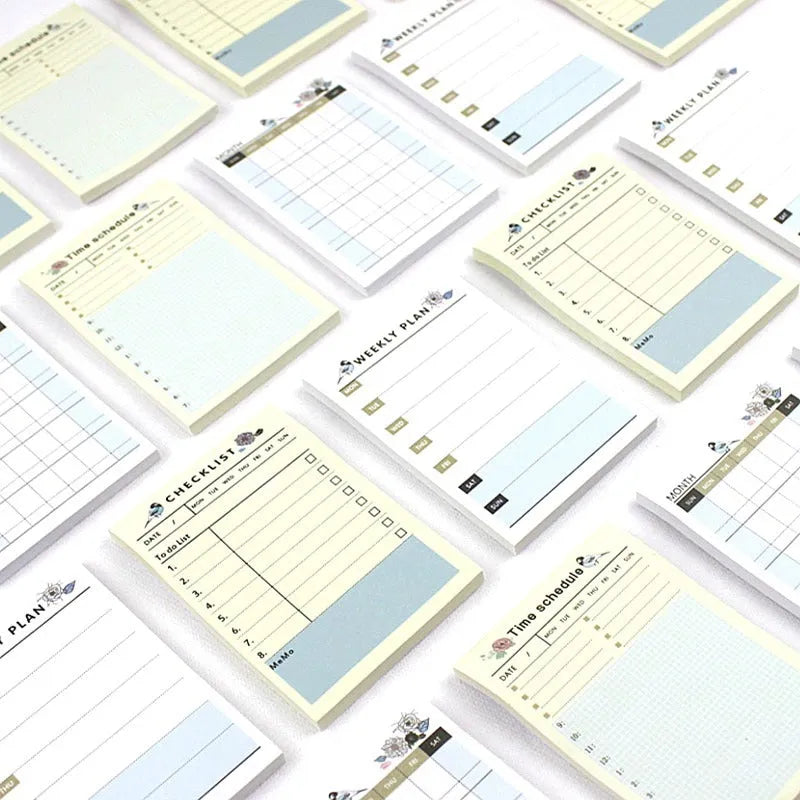 10.2 by 7.2 cm pocket-sized weekly monthly work plan diary notebook in one of four design styles