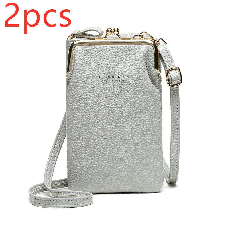 Stylish lychee pattern shoulder bag made of premium PU leather with secure zipper closure and internal organization compartments