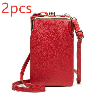 Stylish lychee pattern shoulder bag made of premium PU leather with secure zipper closure and internal organization compartments