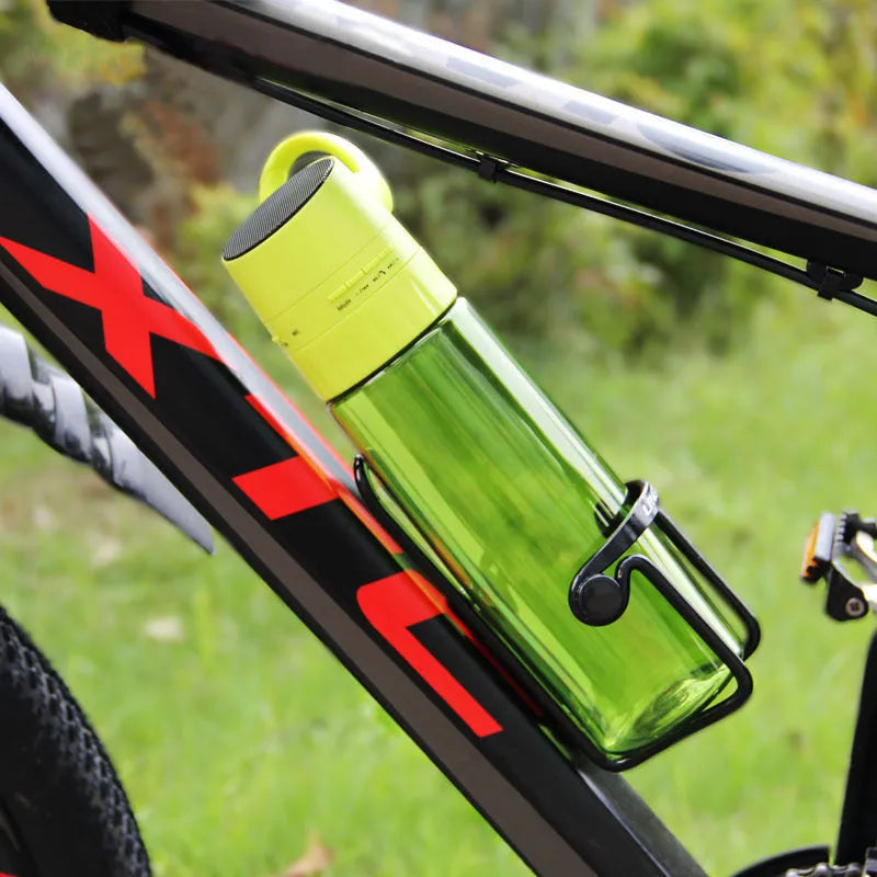 Orange 750ml Bluetooth audio water bottle for cycling sports