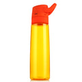 Orange 750ml Bluetooth audio water bottle for cycling sports