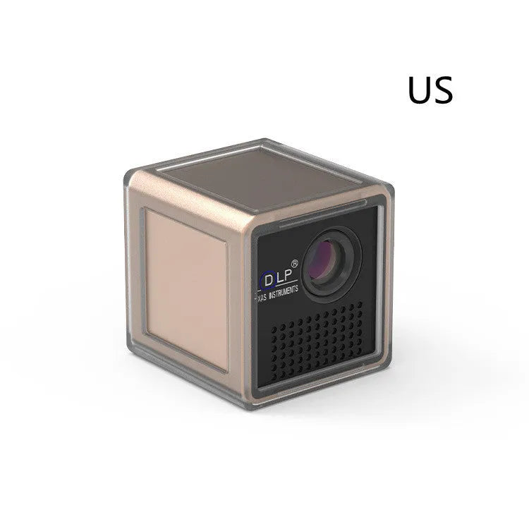 Home theater 1080p HD projector P1S front projection 16:9 UK plug on a table