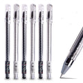 Cute cartoon syringe gel pen in black, blue, or pink, shown in packs of 6 or 12.