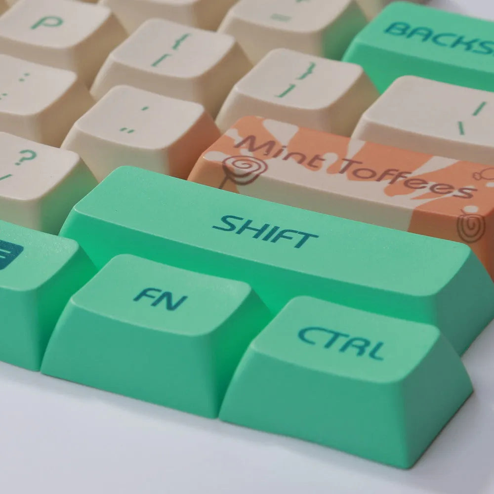 Mint Toffee green DSA profile ball cap PBT keycaps for XDA104 mechanical keyboard layout