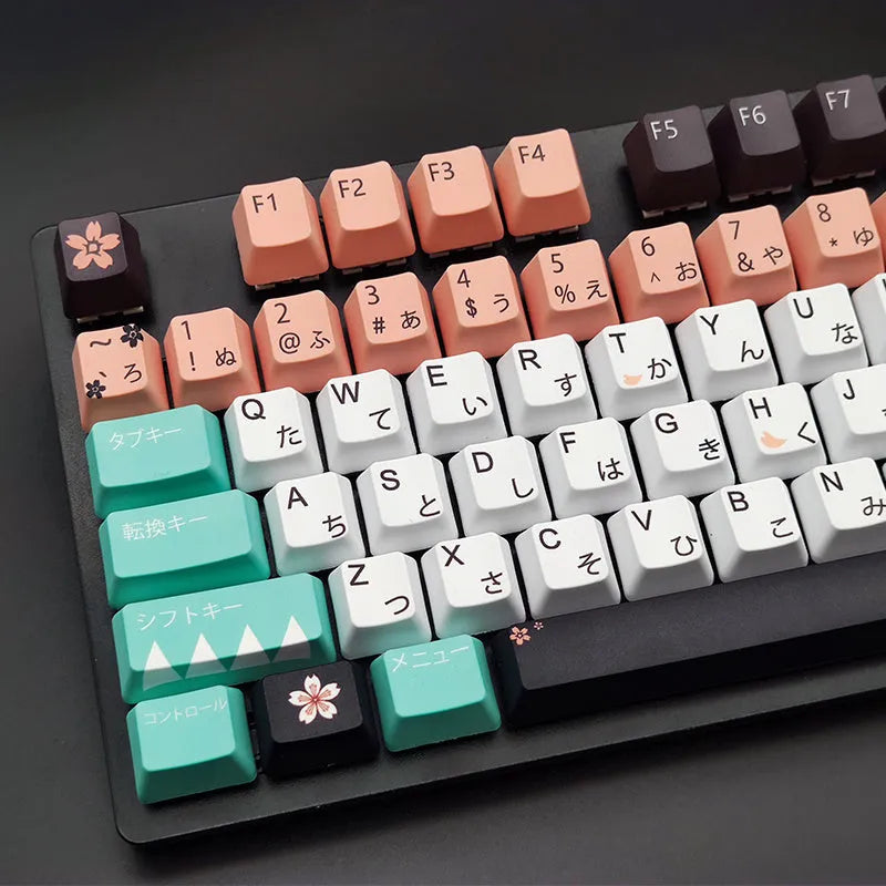 Green Cherry MX mechanical keyboard replacement keycaps with wireless USB compatibility
