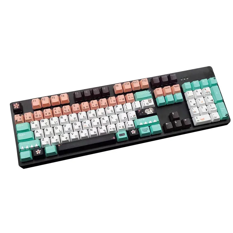 Green Cherry MX mechanical keyboard replacement keycaps with wireless USB compatibility