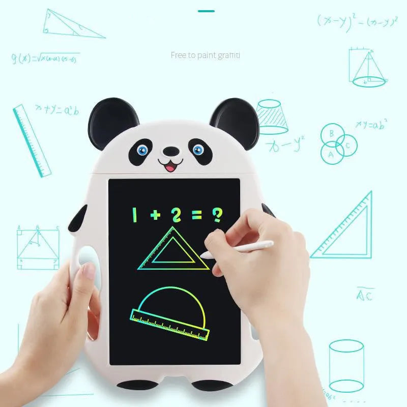 LCD electronic drawing board with panda design featuring one-button erasure function
