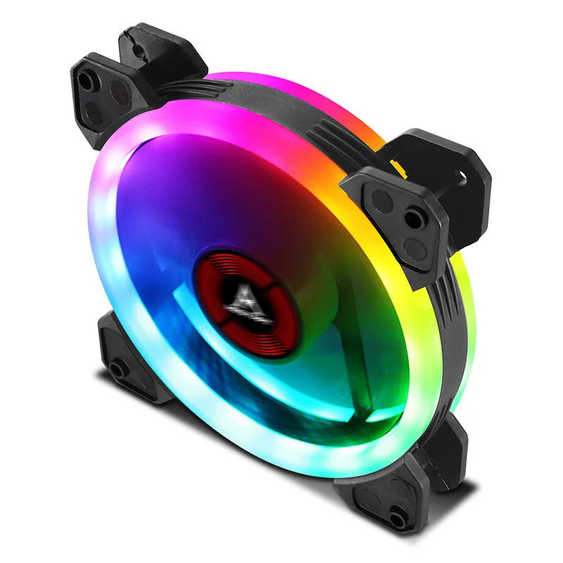 12cm camouflage light RGB colour changing PC chassis cooling fan with hydraulic bearing.