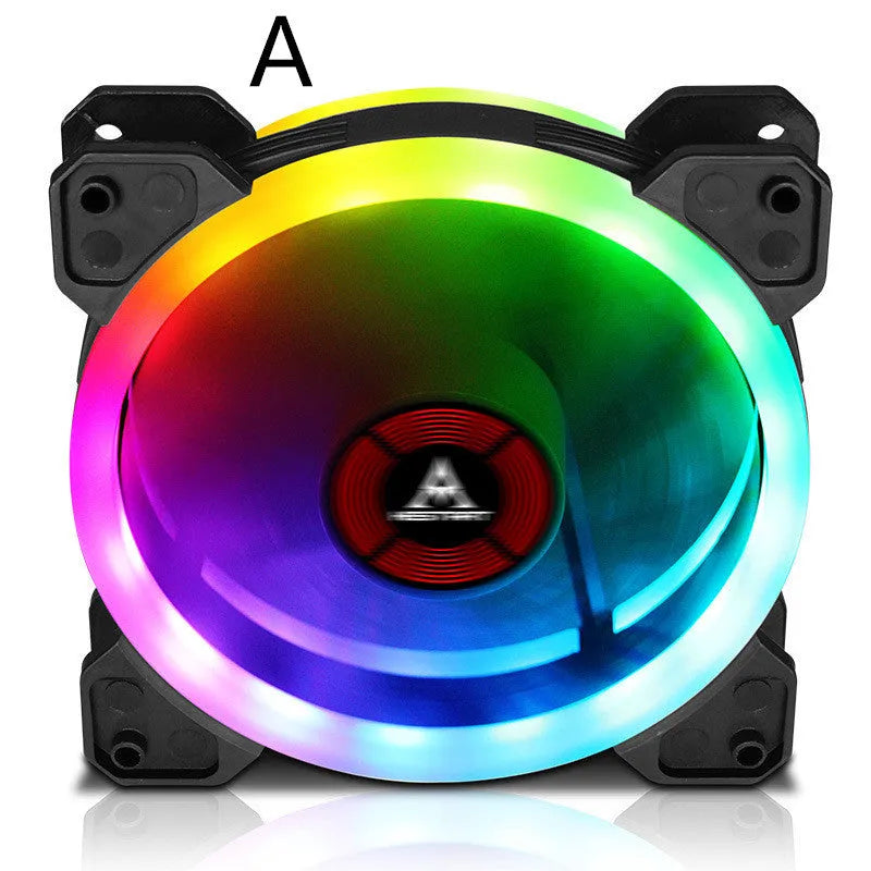12cm camouflage light RGB colour changing PC chassis cooling fan with hydraulic bearing.