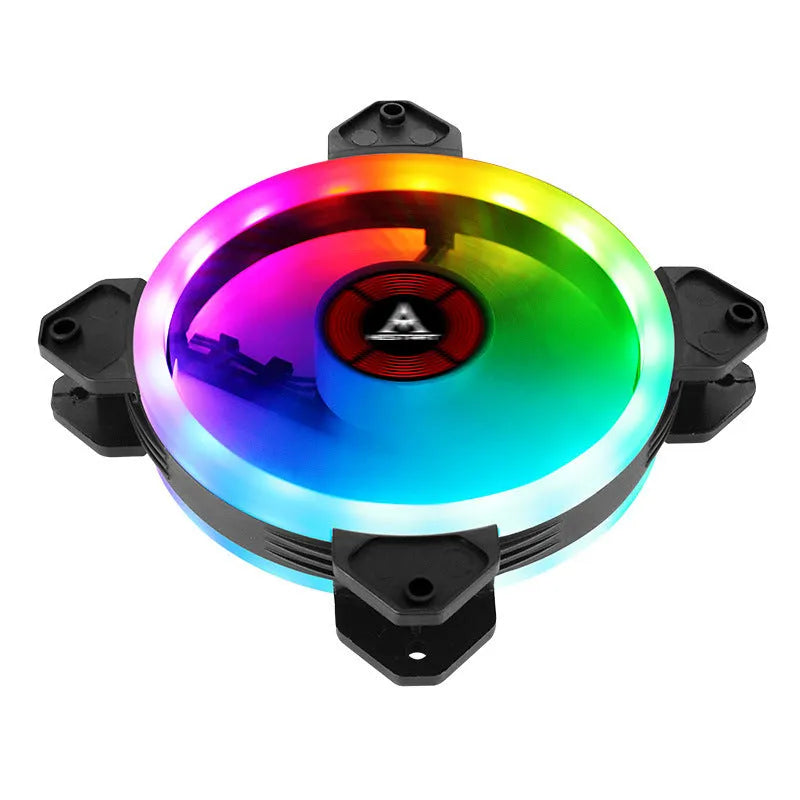 12cm camouflage light RGB colour changing PC chassis cooling fan with hydraulic bearing.