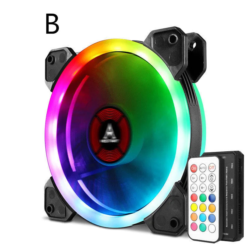 12cm camouflage light RGB colour changing PC chassis cooling fan with hydraulic bearing.