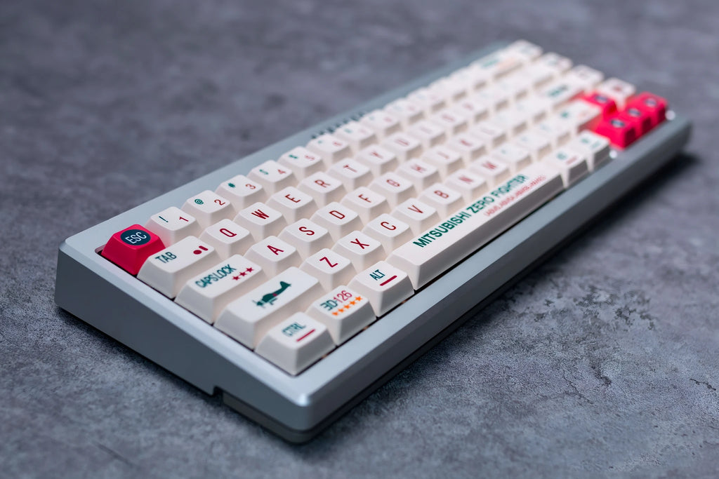 Creative small full set of PBT hot-lift keycaps in small set colour with aircraft design for wireless keyboard