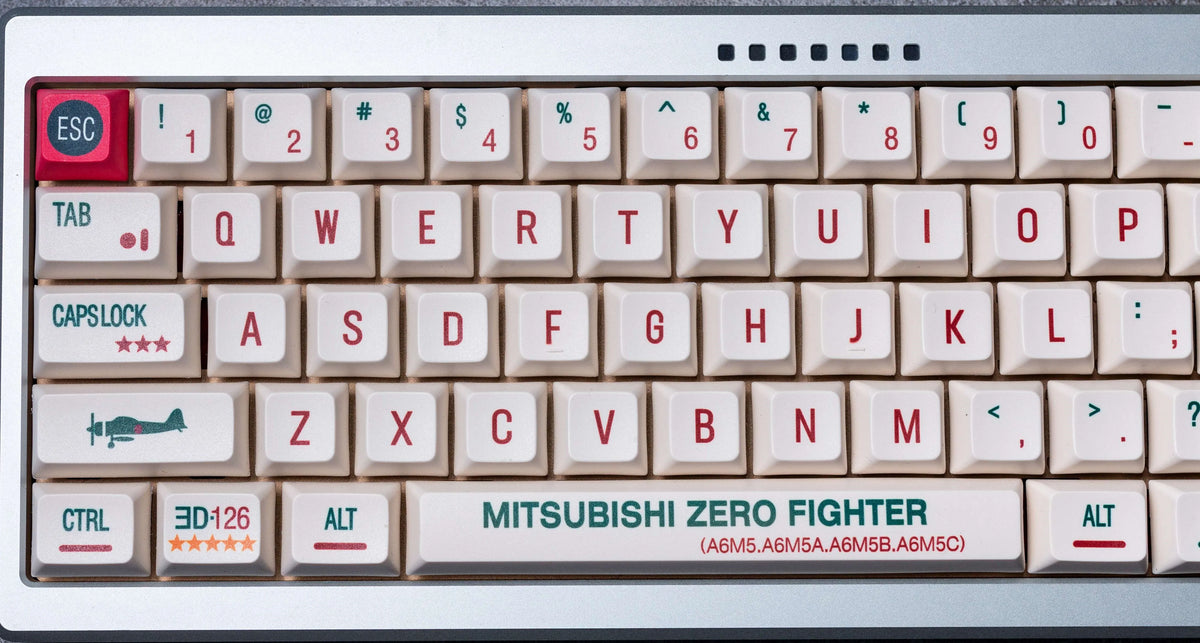 Creative small full set of PBT hot-lift keycaps in small set colour with aircraft design for wireless keyboard