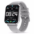 DTX Smart Watch with 1.78-inch screen showing health stats, with black silicone and silver steel band options.
